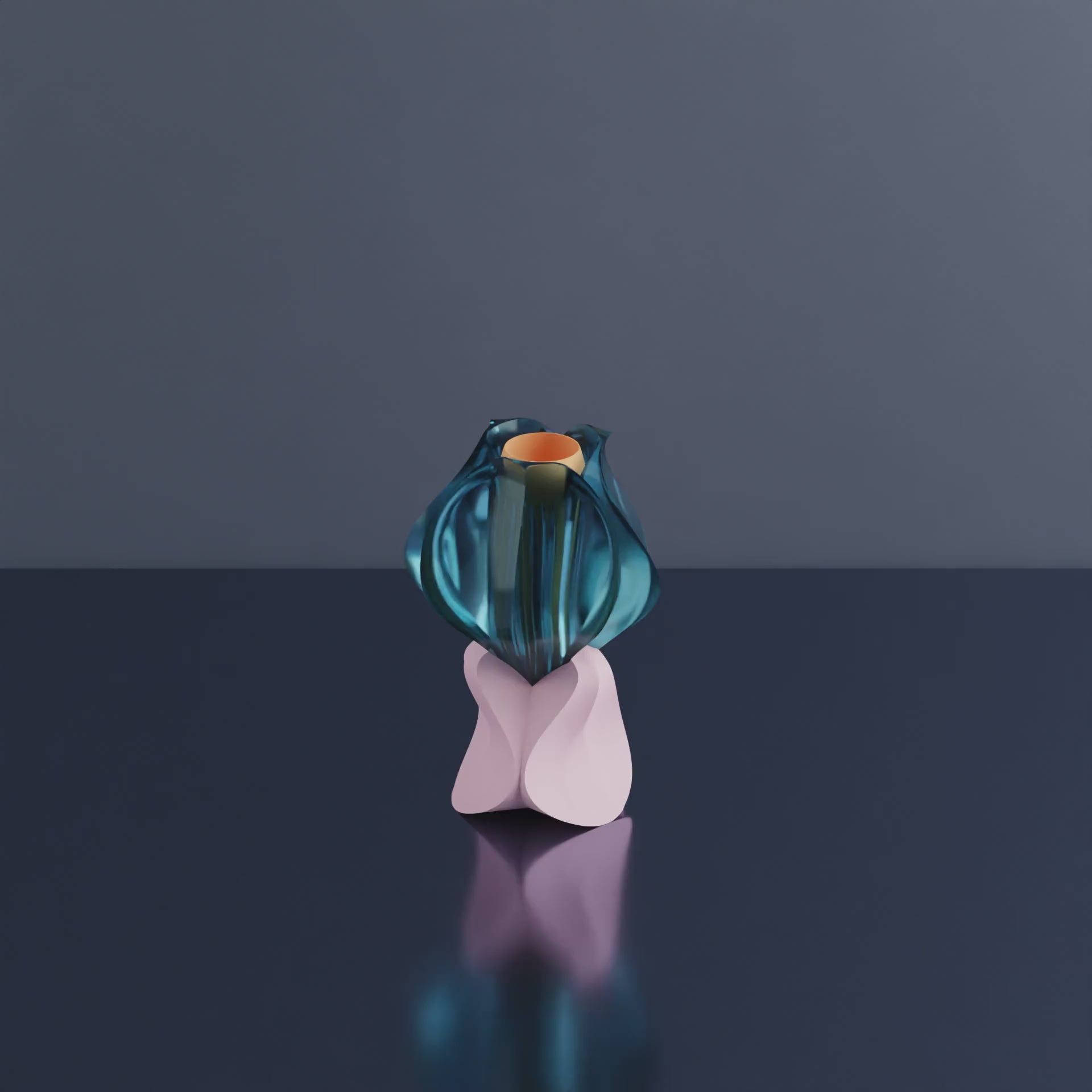 IRIS LAMINA mini - lampe à poser - bleue / rose