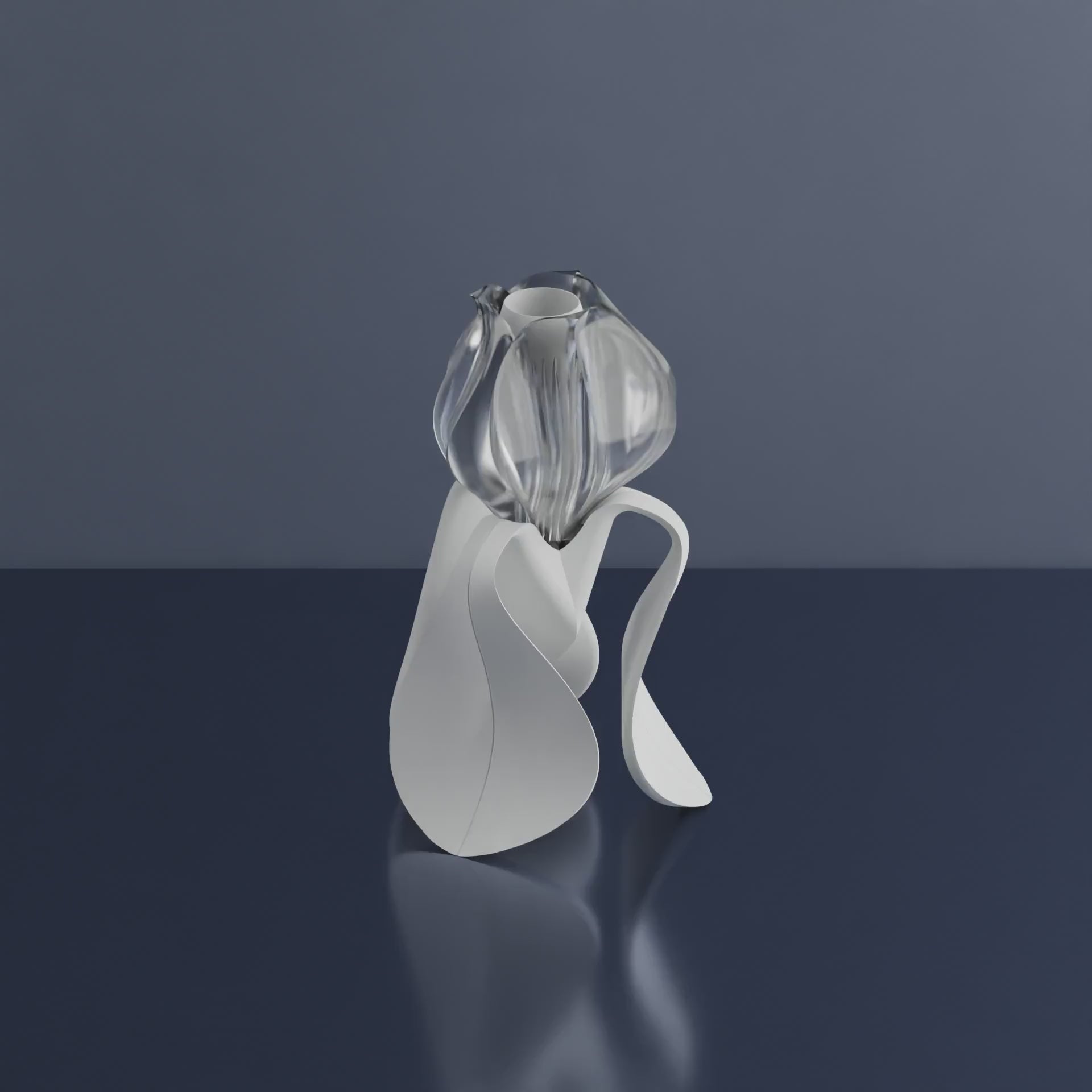 IRIS LAMINA - lampe à poser - blanche