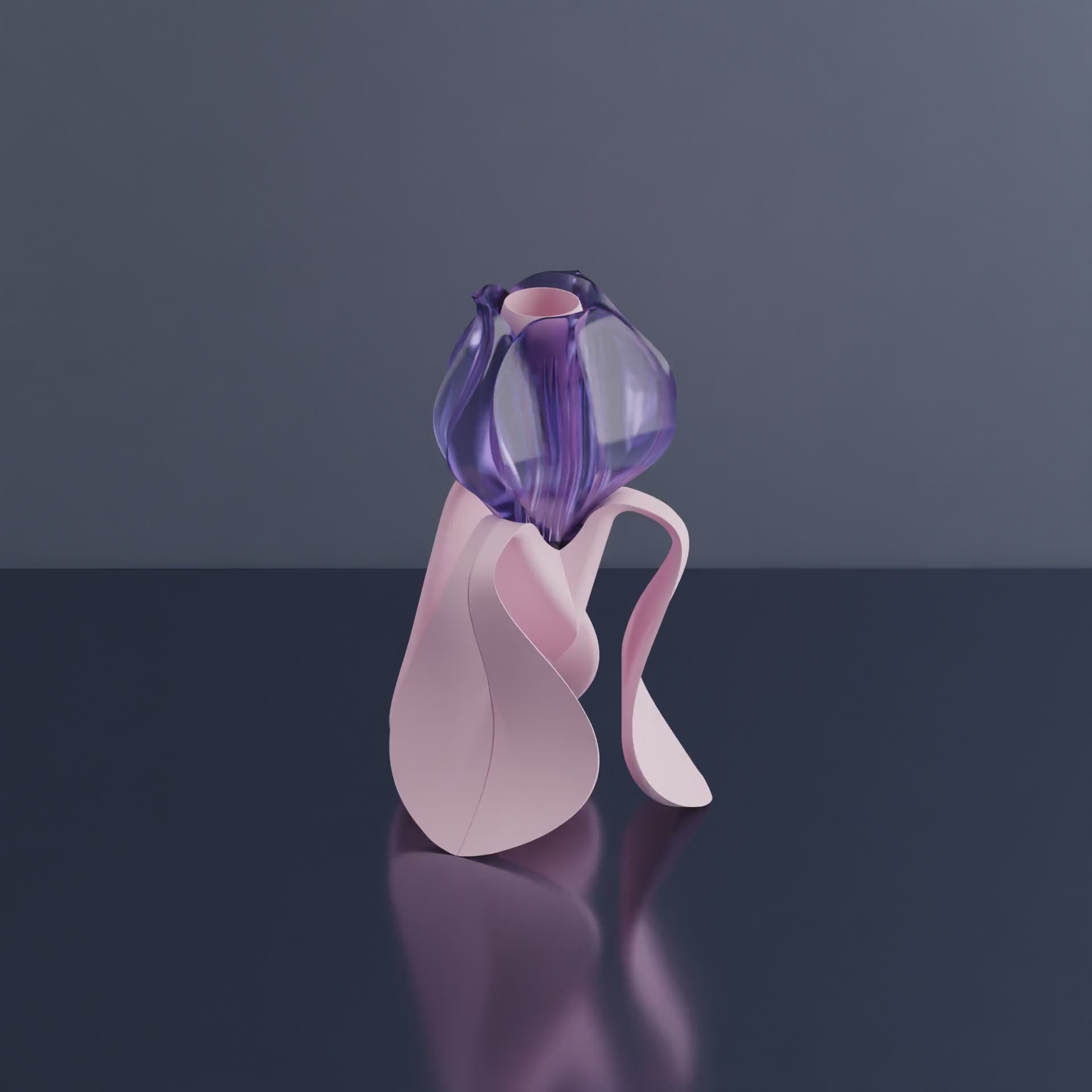 IRIS LAMINA - lampe à poser - violette / rose