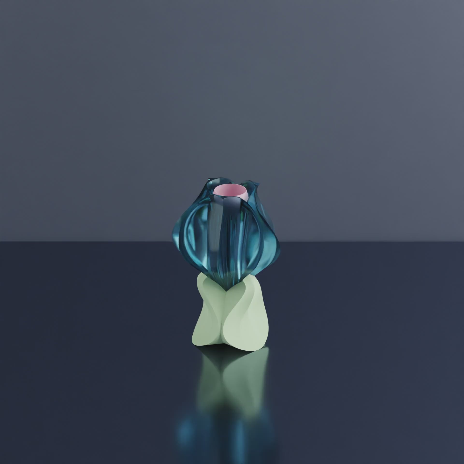 IRIS LAMINA mini - lampe à poser - bleue / verte