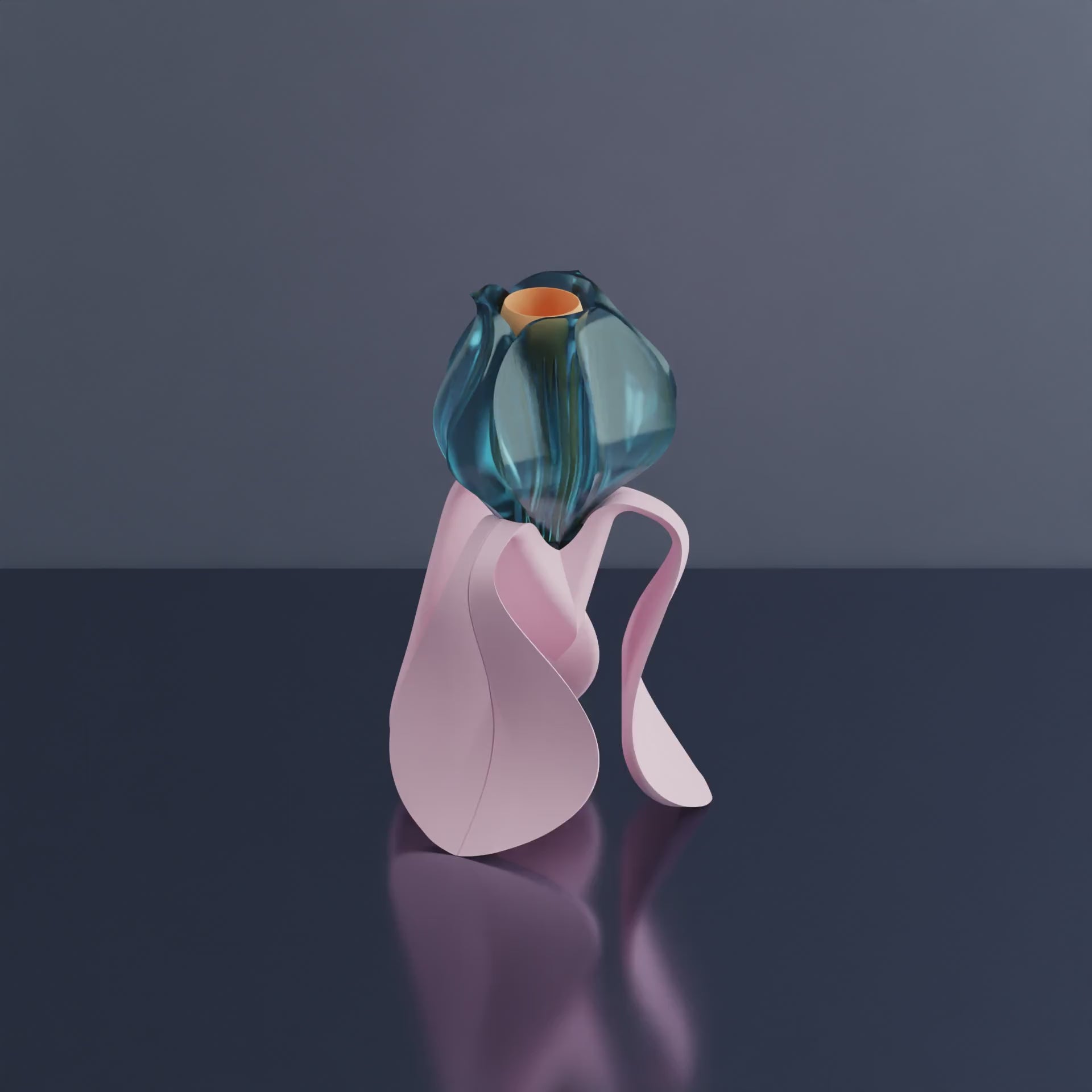 IRIS LAMINA - lampe à poser - bleue / rose