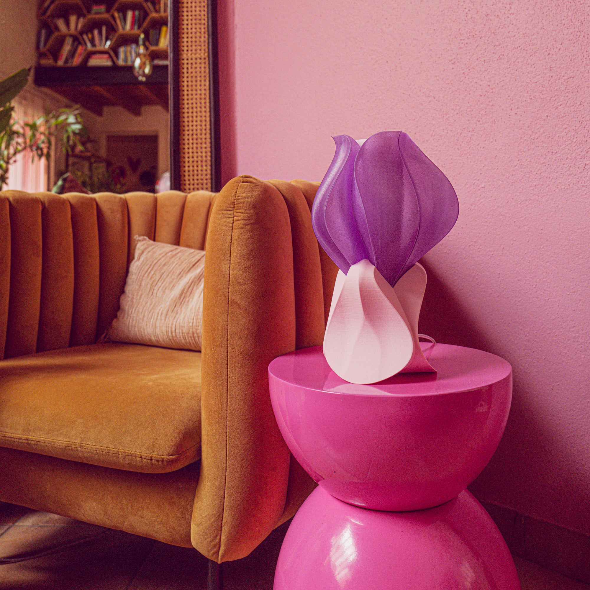IRIS LAMINA mini - lampe à poser - violette / rose